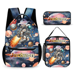 🧑‍🚀Customized Watercolor Cosmic Backpack - Personalized Name and Astronaut - OLESA