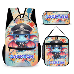 Cute Baby Dragons Customized Backpack - Personalized Name - Start The School Season - OLESA