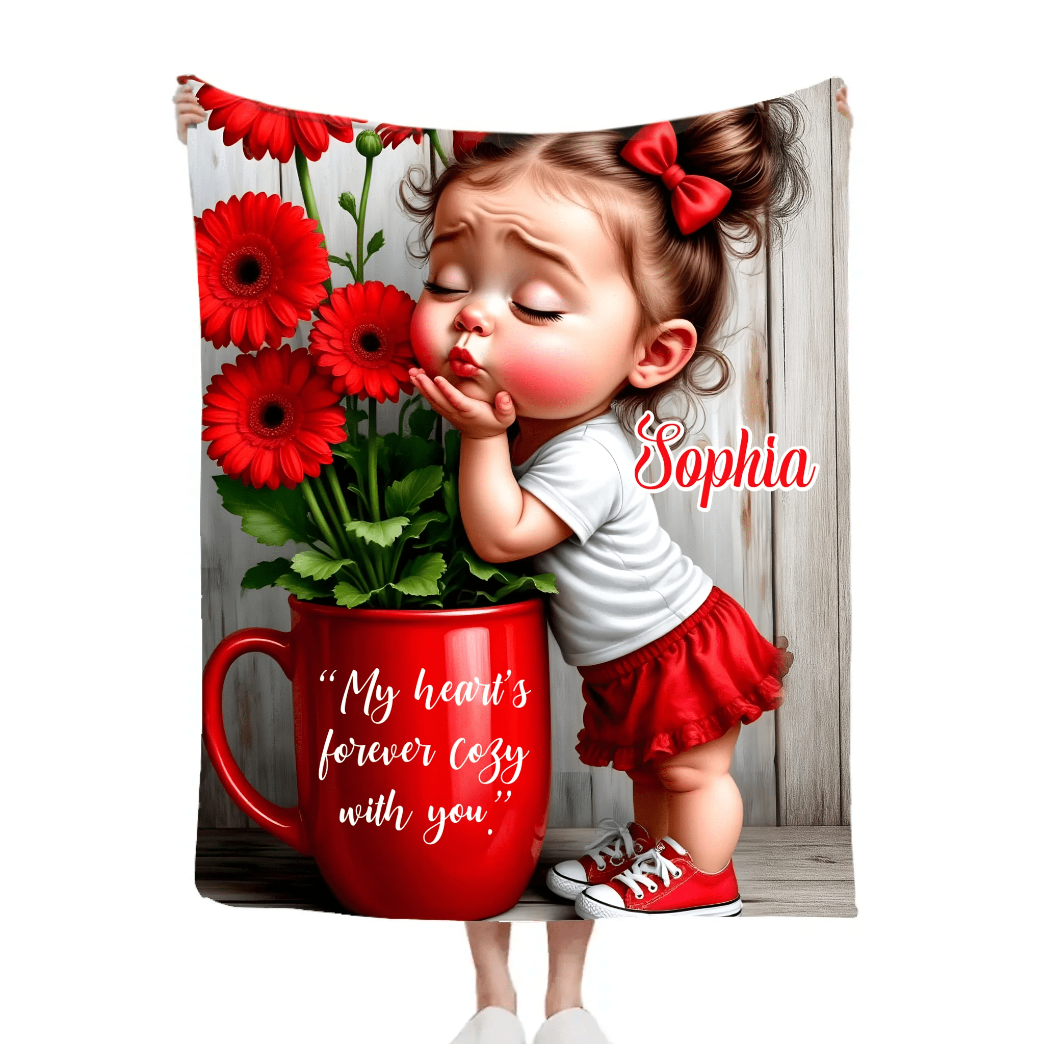 Cute Card Baby Show You Love Customized Blanket - Personalized Name - Gifts For Lovers - OLESA