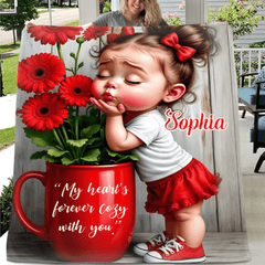 Cute Card Baby Show You Love Customized Blanket - Personalized Name - Gifts For Lovers - OLESA