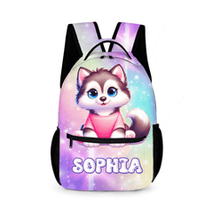 Cute Cat/Dog Accompany to School Backpack - Personalized Name - School Season Gift - OLESA