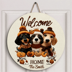 Cute Dachshund - Personalized House Wooden Sign - Gifts For Dog Lovers - OLESA
