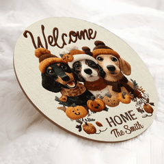 Cute Dachshund - Personalized House Wooden Sign - Gifts For Dog Lovers - OLESA