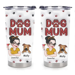 Cute Dog Mom - Personalized Custom 3D Inflatable Thermal Mug - Pet Lover Gifts - OLESA