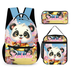 Cute Little Panda Custom Backpack - Personalized Name - Back - to - school Gifts - OLESA