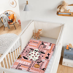 Cute Pink Ghost - Halloween Name Custom Personalized Decorative Blanket - Gift for Girls and Boys - OLESA