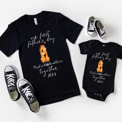 Dad And Me Matching Shirts - Our First Father's Day Custom Name Gift - OLESA