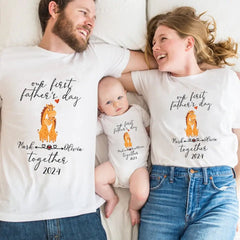 Dad And Me Matching Shirts - Our First Father's Day Custom Name Gift - OLESA