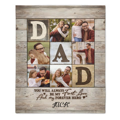 Dad Is The World - Personalized Blanket - Gift For Dad - OLESA