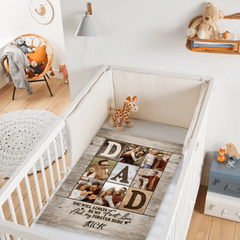 Dad Is The World - Personalized Blanket - Gift For Dad - OLESA