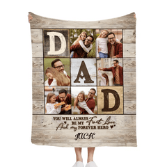 Dad Is The World - Personalized Blanket - Gift For Dad - OLESA