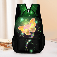 Dazzling Butterfly Name Customized Backpack - School Season Gift for Kids - OLESA