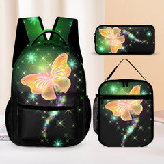 Dazzling Butterfly Name Customized Backpack - School Season Gift for Kids - OLESA