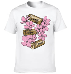 Deny,Defend and Depose Themed Bullet and Flower Clothing - A Gift For Friend,Family,Colleagues,Fellow Student,Roommates - OLESA