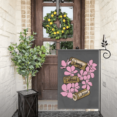 Deny,Defend and Depose Themed Pink Flower Decorative Flag - A Gift For Friend,Family,Colleagues,Roommates - OLESA