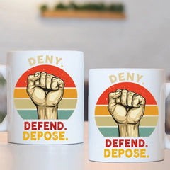Deny,Depose,Defend Classic Colorways Mug - Gifts For Friend,Family,Colleagues - OLESA