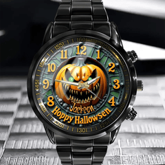 🎃Devil Pumpkin Custom Watch - Personalized Name - Halloween Gifts - OLESA