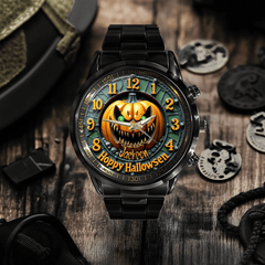 🎃Devil Pumpkin Custom Watch - Personalized Name - Halloween Gifts - OLESA