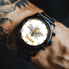 🐝Diamond Bee Customized Watch - Personalized Name Watch - OLESA