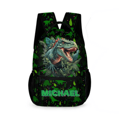 Dinosaur in Tropical Forest Custom Backpack - Personalized Name - OLESA
