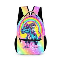 Dinosaur Unicorn Backpack - Personalized Name Backpack - School Season Gift - OLESA