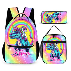 Dinosaur Unicorn Backpack - Personalized Name Backpack - School Season Gift - OLESA