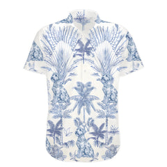Dog Lovers Toile De Jouy Style Custom Dog Breeds - Personalized Hawaiian Shirt - OLESA