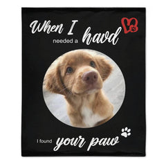 Dog Memorial - Personalized Photo Flannel Blanket - OLESA
