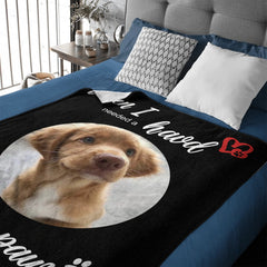 Dog Memorial - Personalized Photo Flannel Blanket - OLESA