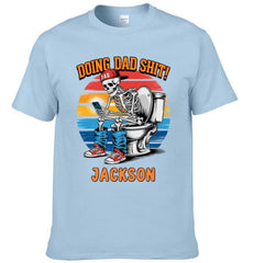 Doing Dad Shit | Funny Skeleton Toilet Sublimation Design - Personalized Father Clothes - OLESA