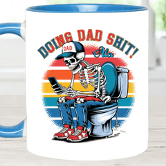 Doing Dad Shit - Personalized Father Accent Mug - OLESA
