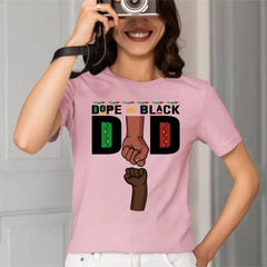 Dope Black Dad Fist Bump Father‘s Day Gift Personalized Shirt - OLESA