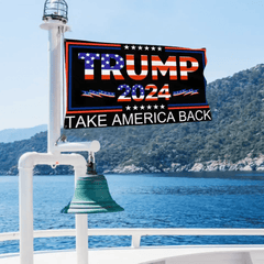 Double - Sided Flag With Bright Patriotic Colors - Take Back America - Trump Flag - OLESA