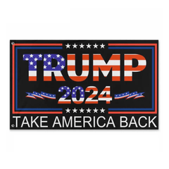 Double - Sided Flag With Bright Patriotic Colors - Take Back America - Trump Flag - OLESA