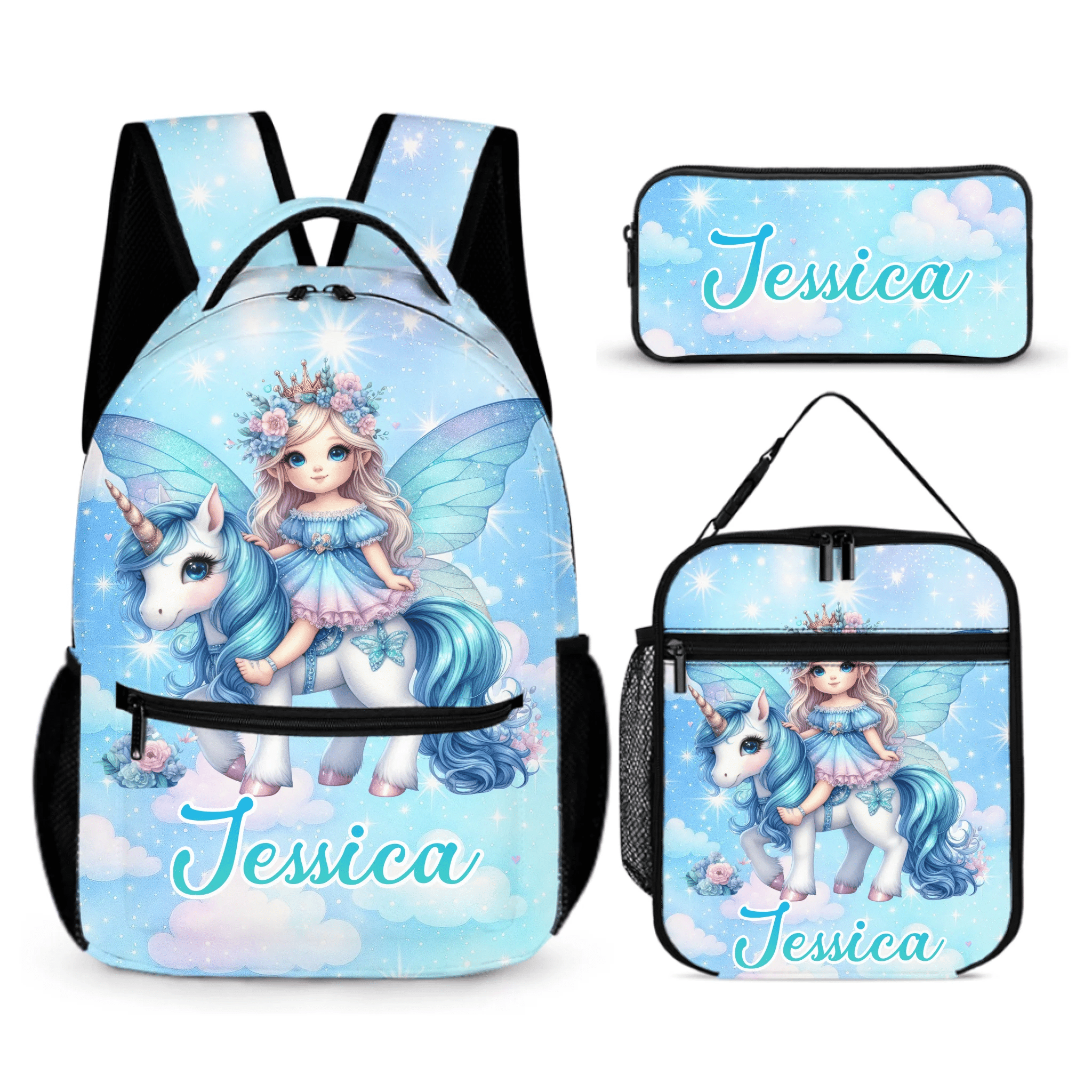 Dreaming Unicorn Backpack - Personalized Name Backpack - School Season Gift - OLESA
