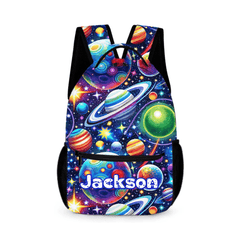 Dreamy Starry Universe Custom Backpack - Personalized Name - Planet Enthusiast Gift - OLESA