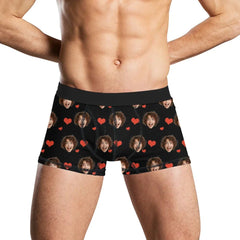 Face And Name Pattern, Personalized Boxer, Funny Valentine Gift For Him, Custom Photo - OLESA