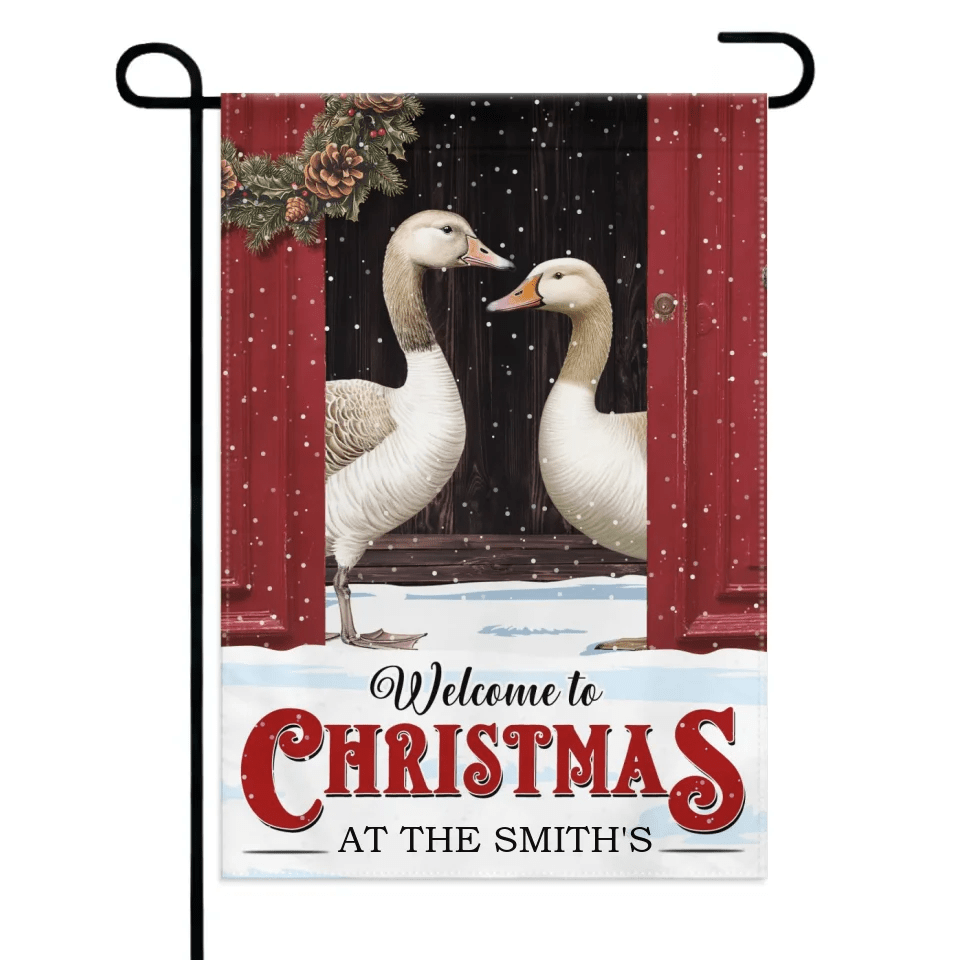 Farmhouse Christmas Gifts Custom Surname Personalized Garden Flags - Christmas Gifts for the Family - OLESA