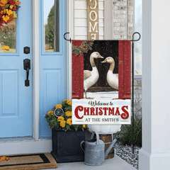 Farmhouse Christmas Gifts Custom Surname Personalized Garden Flags - Christmas Gifts for the Family - OLESA
