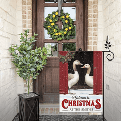 Farmhouse Christmas Gifts Custom Surname Personalized Garden Flags - Christmas Gifts for the Family - OLESA