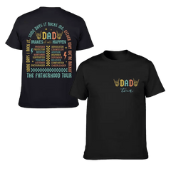 Fatherhood Tour T-Shirt, Sometimes I Rock It Sometimes It Rocks Me - OLESA
