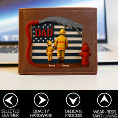 Firefighter Dad Wallet - Personalized Gifts For Father - OLESA