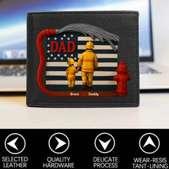 Firefighter Dad Wallet - Personalized Gifts For Father - OLESA