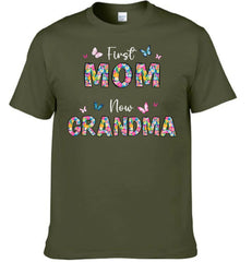 First Mom Now Grandma Floral - Personalized Clothes - Gifts for Family - OLESA