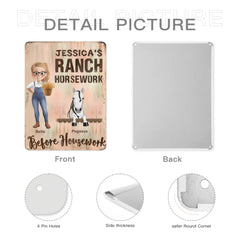 Forget The She Shed I Need A B!tch Barn Horse Ranch Painting - Personalized Metal Sign - OLESA