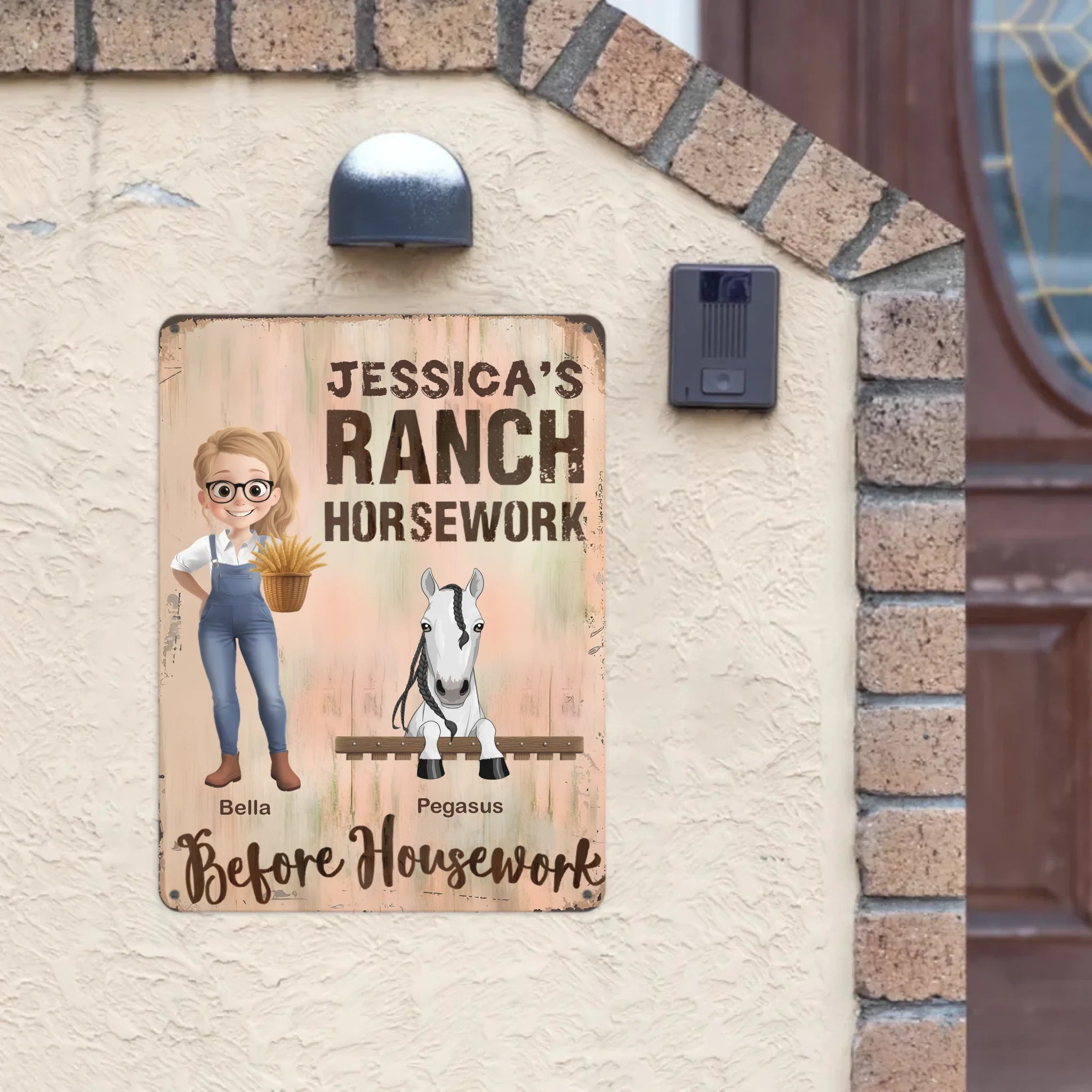 Forget The She Shed I Need A B!tch Barn Horse Ranch Painting - Personalized Metal Sign - OLESA