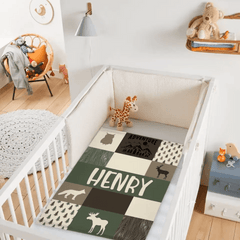 Free shipping✈️Customized Boy Names Nature Themed Baby Blanket, Great Birthday Gift - OLESA