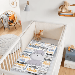 Free shipping✈️Customized Name Baby Hippopotamus Blanket For Boys Girls Babies - OLESA