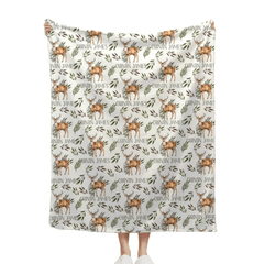 Free shipping✈️Deer Blanket for Boys, Customized Name Baby Boy Blanket, Gift for Baby - OLESA