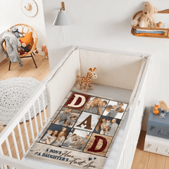 Free shipping✈️Personalized Family Photo Blanket - Gifts For Dad Husband - OLESA